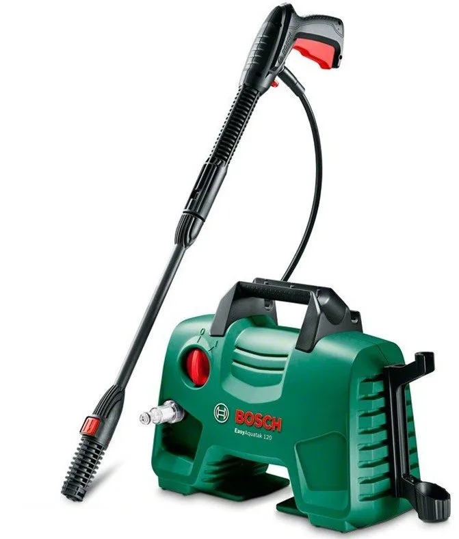 Мийка під високим тиском Bosch EasyAquatak 120, 1500 Вт, 120 бар, 350 л/год, шланг 5 м, вага 4 кг.