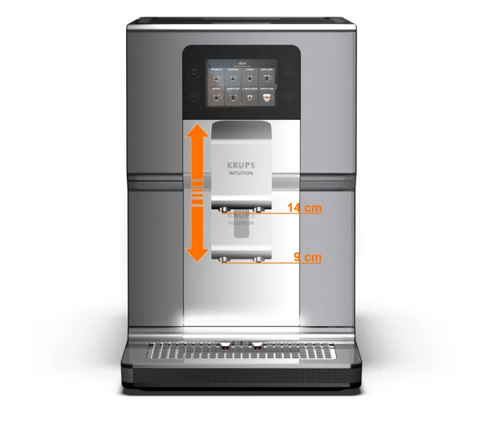 Кавоварка Krups Intuition Preference 3л, для зернової кави, автоматичний капучинатор, 8 авторських рецептів - сіро-чорного кольору