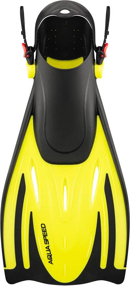 Ласти Aqua Speed гумові 27-31 чорні жовті дитячі