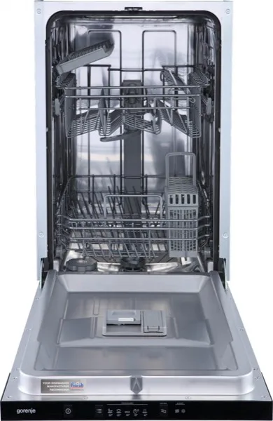 Вбудована посудомийна машина Gorenje, 9 комплектів, клас енергоефективності A++, 45 см, біла.