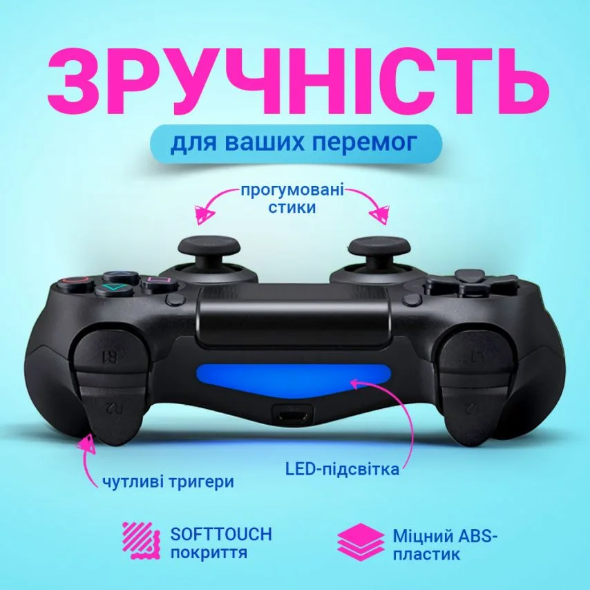 Бездротовий геймпад WALKER ABS 160х100х55 мм Синій