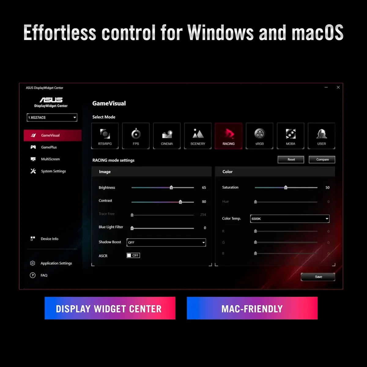 Монітор Asus 27" ROG Strix 5K XG27JCG 2xHDMI, DP, USB-C, 3xUSB, IPS, 5120x2880, 180Hz, 0.03ms, DCI-P3 97%, FreeSync, Pivot, HDR600