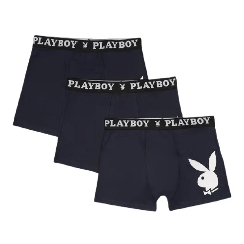 Набір з 3 труси-боксери Playboy бавовна XL синій