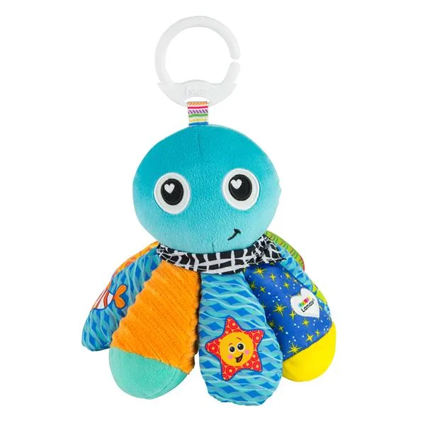 М'яка іграшка-підвіска Lamaze 19х19 см різнокольорова з пискавкою і дзеркальцем