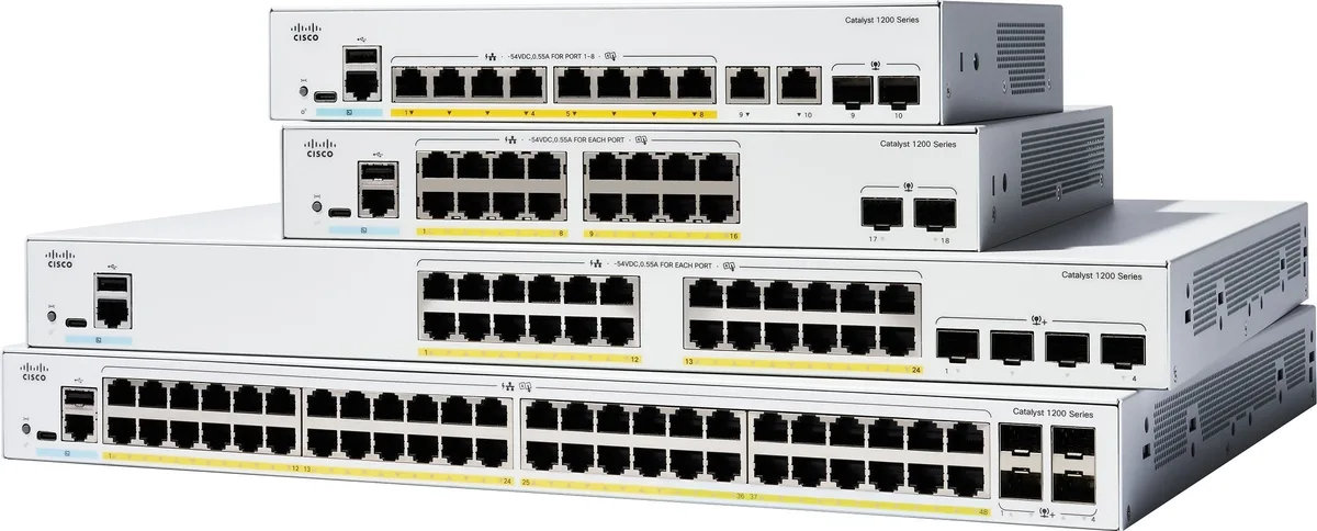 Комутатор Cisco 24 порти 10/100/1000 4 порти 10G SFP+ керований