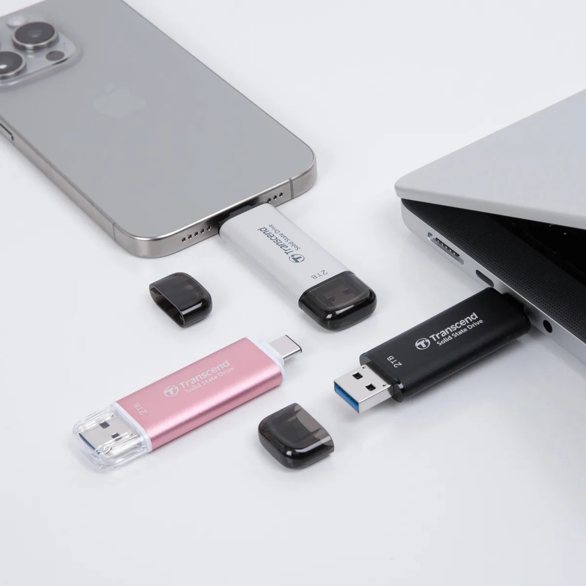 Портативний SSD Transcend 1TB USB 3.2 Type-A Type-C Чорний