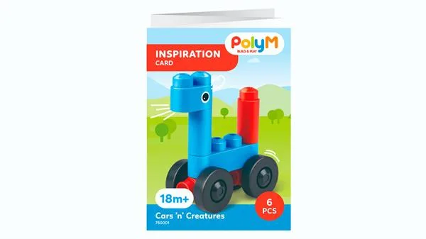 Конструктор PolyM пластик 6 деталей разноцветный