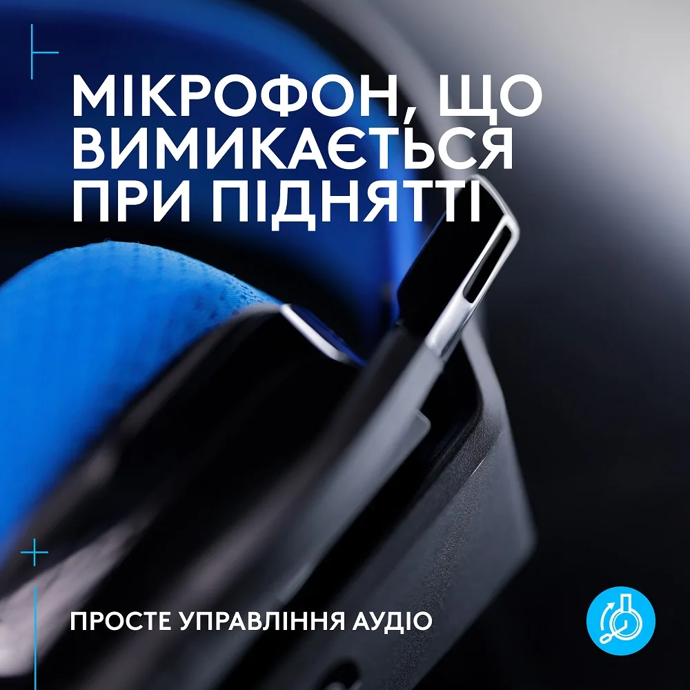 Гарнітура Logitech пластикова повнорозмірна бездротова чорна