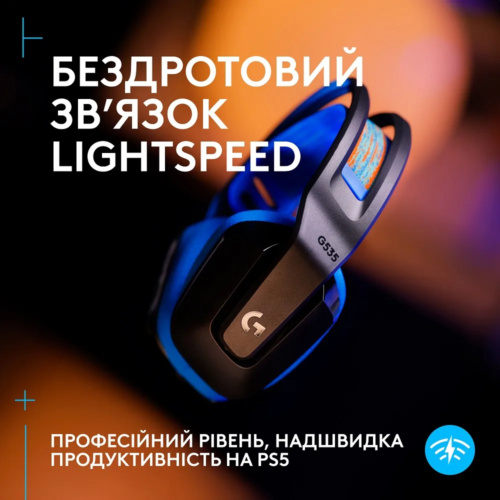 Гарнітура Logitech пластикова повнорозмірна бездротова чорна