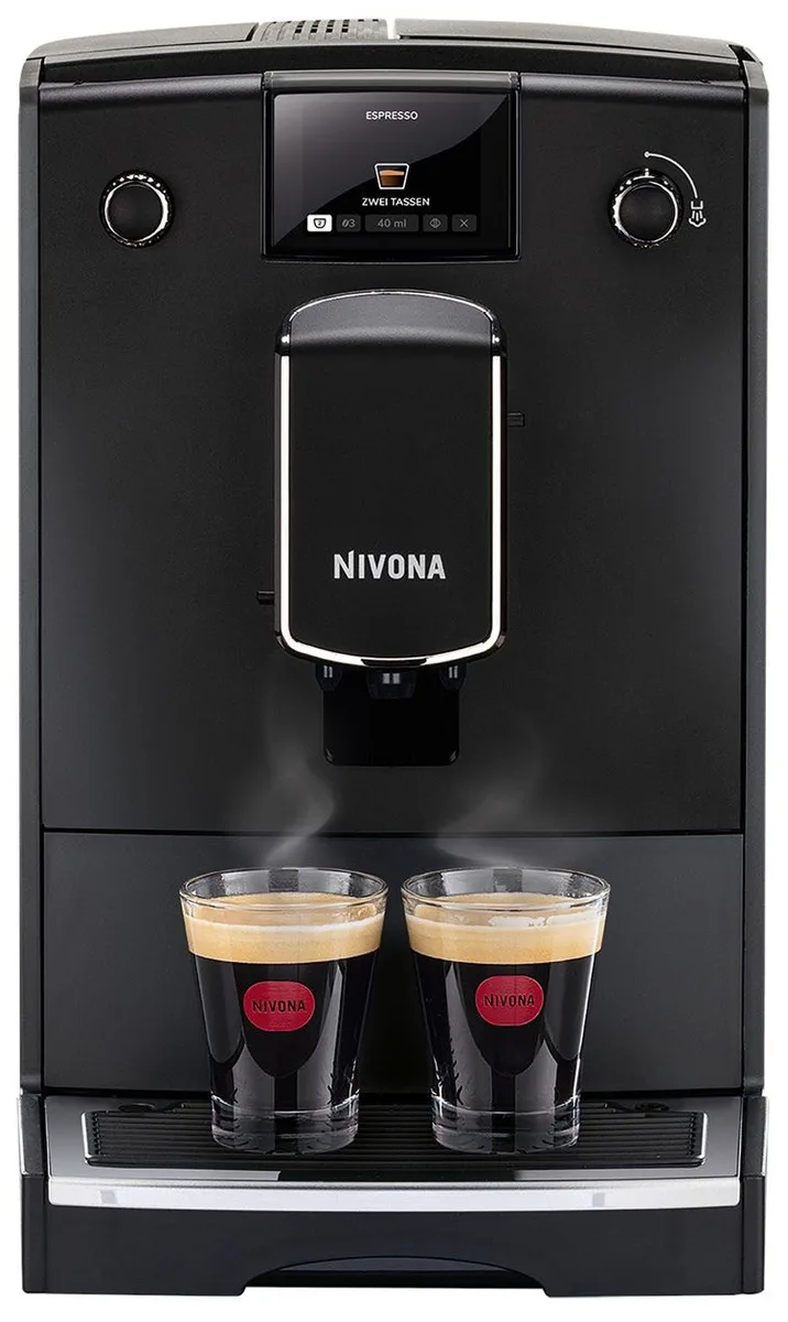 Кавоварка Nivona CafeRomatica 2.2л, для зернової та меленої кави, автоматичний капучинатор, 5 авторських рецептів - чорна.