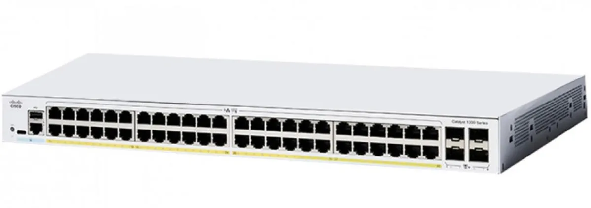Комутатор Cisco 48xGE PoE 4x10G SFP+ керований