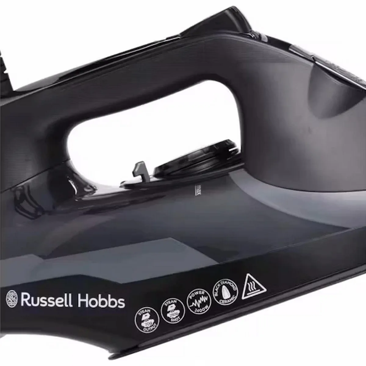Праска Russell Hobbs Diamond Elite, 3100Вт, 350мл, паровий удар 220г, самоочищення, керамічна підошва, чорного кольору.