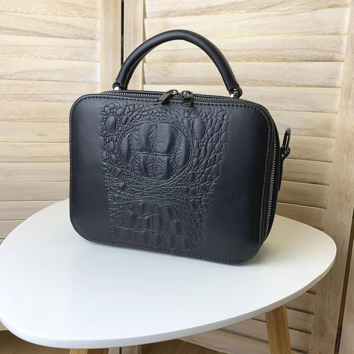 Женская мини сумочка клатч экокожа 21х16х8 5 см черная