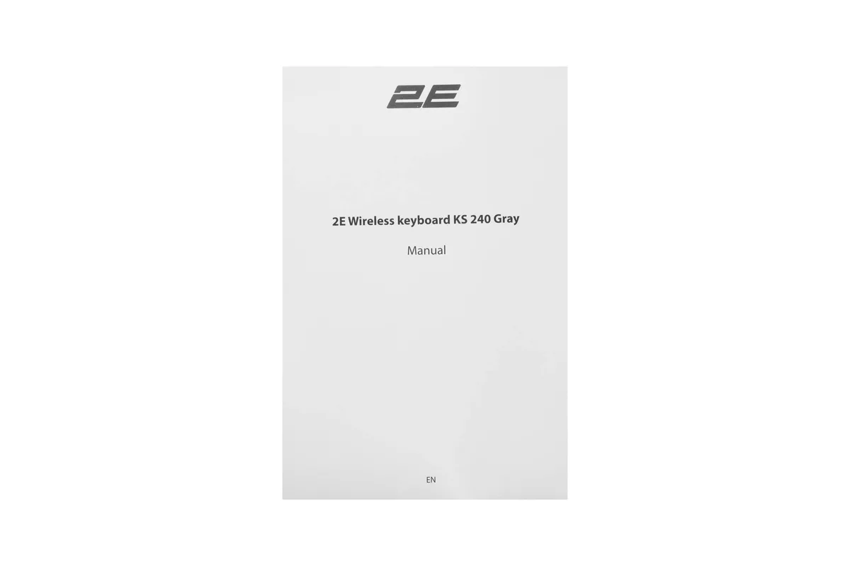 Клавиатура мембранная 2E KS240 110key, WL/BT, EN/UK, серо-черная