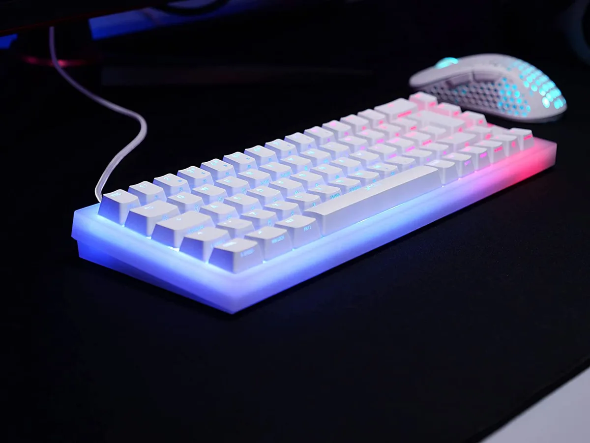 Клавіатура механічна Xtrfy K5 68Key, Kailh Red, USB-A, EN/UA, Hot-swap, RGB, біла