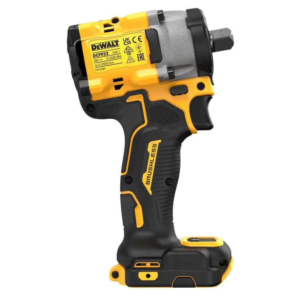 Гайковерт ударный DeWalt XR 18В 610Нм 2500об/мин без АКБ и ЗУ для затяжки гаек электроинструмент