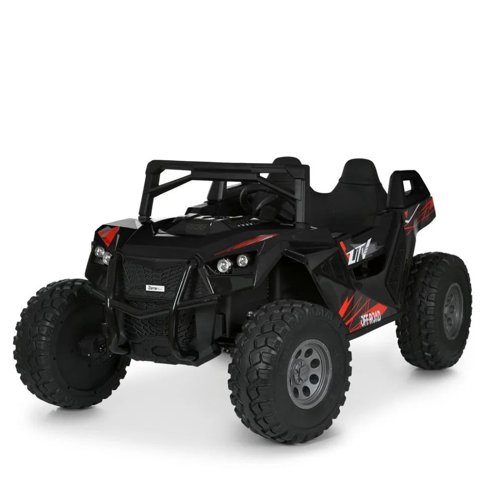 Дитячий електромобіль Bambi Racer екокожа 2×12V 7Ah чорний