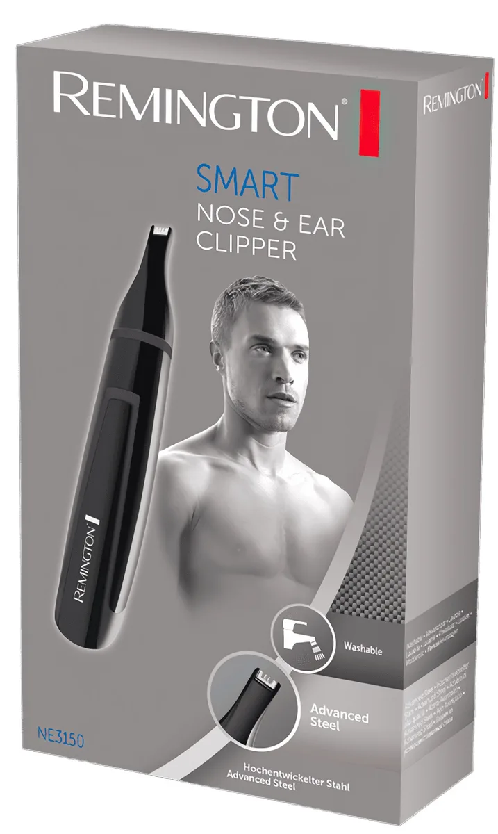 Тример Remington Smart для носа та вух, модель ААх1, з нержавіючої сталі, чорний з синім.