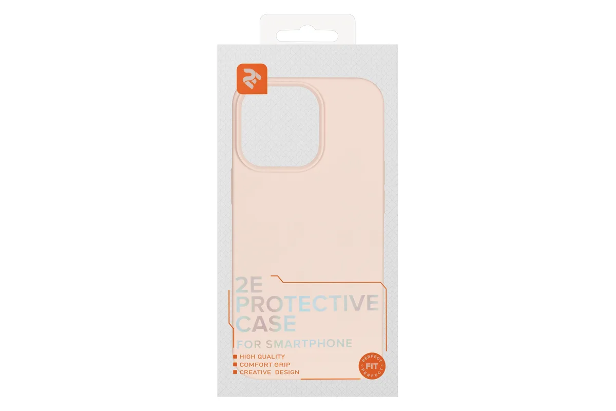 Чохол 2Е Basic для iPhone 13 Pro, Liquid Silicone, бежево-рожевий