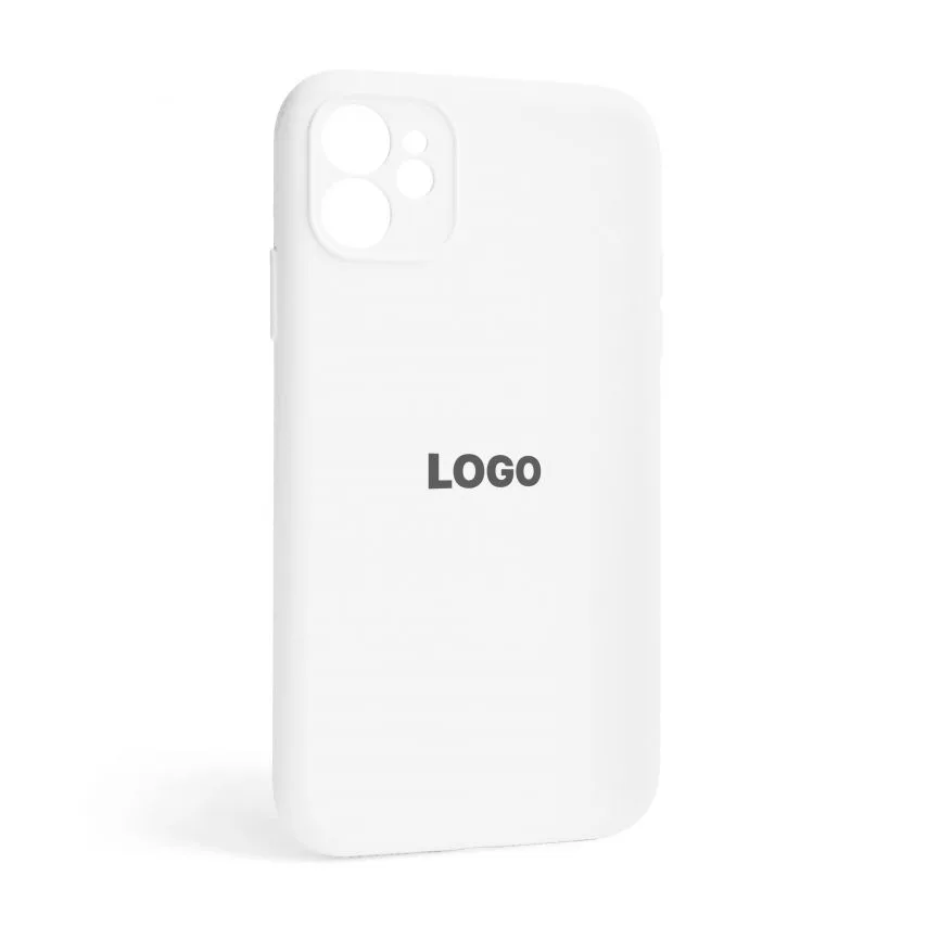 Чохол Silicone Case для Apple iPhone 12 силікон білий закрита камера