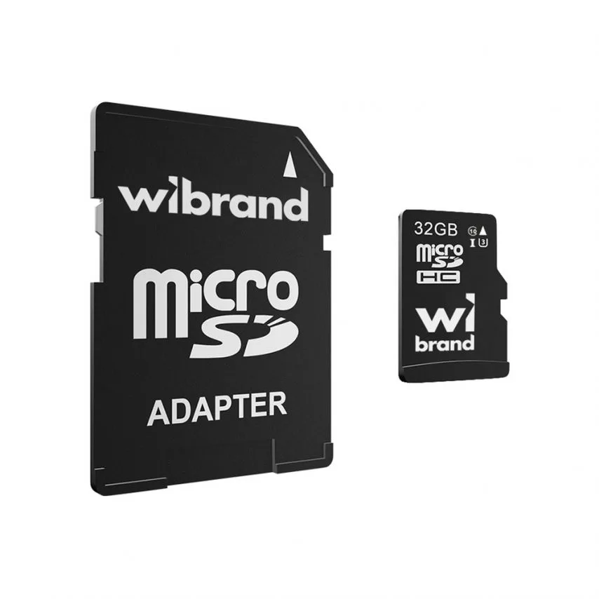 Карта пам'яті Wibrand MicroSDHC 32Гб UHS-I Class 10 з SD-адаптером