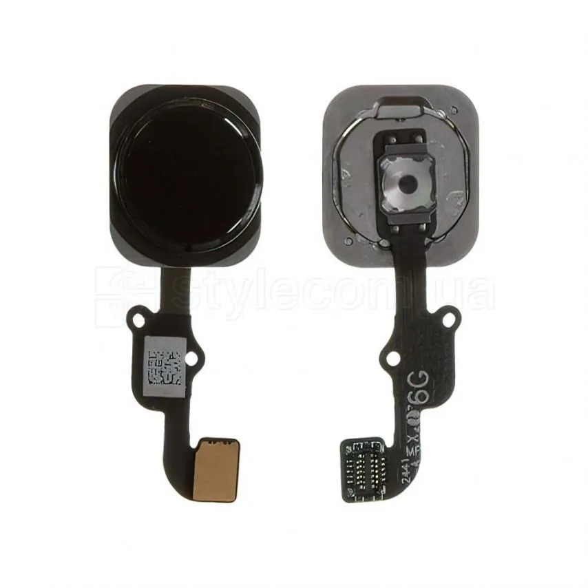 Шлейф для iPhone 6 Plus чорний з кнопкою меню Original Quality