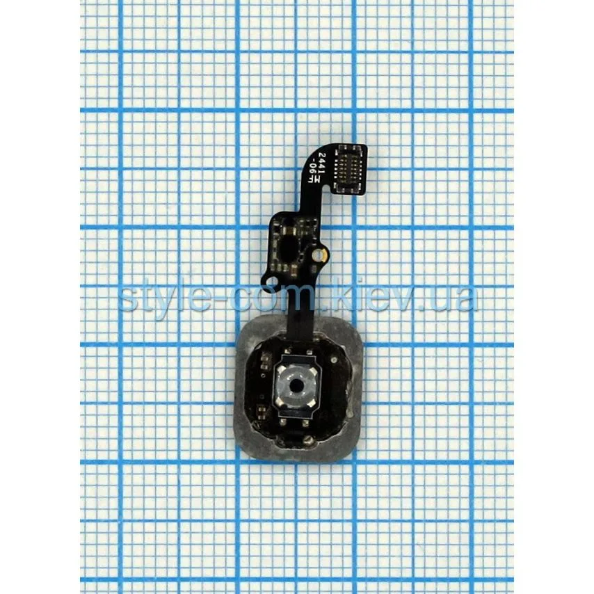 Шлейф для iPhone 6 Plus чорний з кнопкою меню Original Quality
