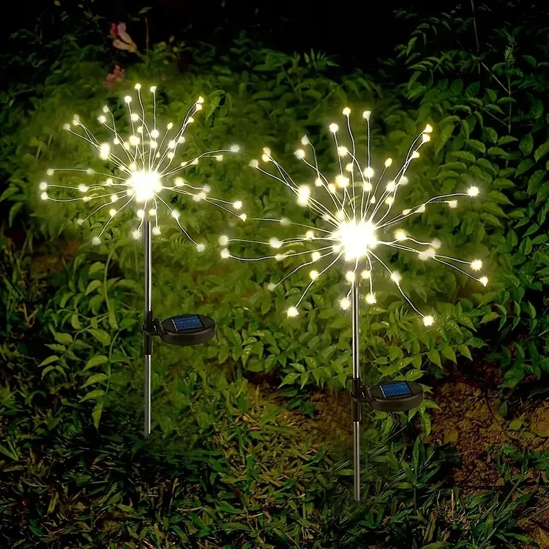 Декоративна сонячна лампа SuperLED пластикова 98 см теплий білий 120 LED