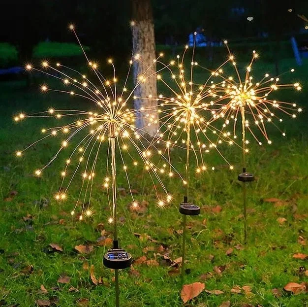 Декоративна сонячна лампа SuperLED пластикова 98 см теплий білий 120 LED