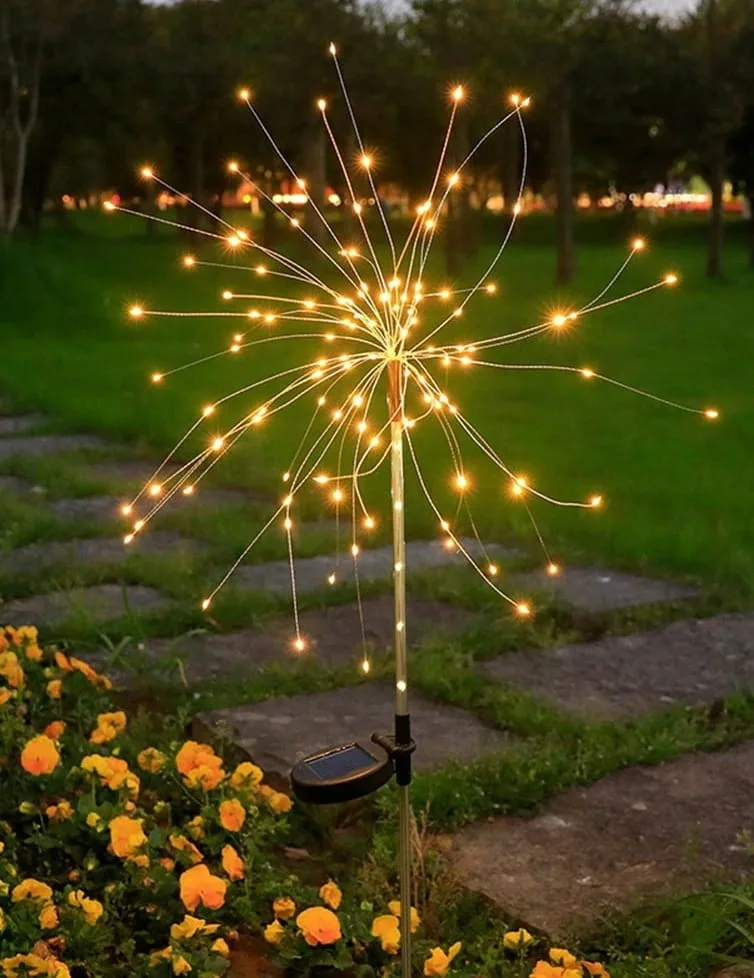 Декоративна сонячна лампа SuperLED пластикова 98 см теплий білий 120 LED