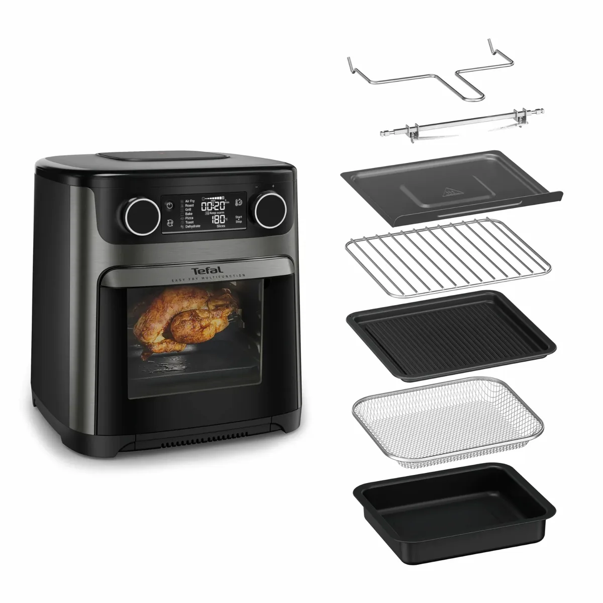 Мультипіч Tefal Easy Fry Multifunctional, 1800Вт, механічне керув., 9 програм, пластик, чорний