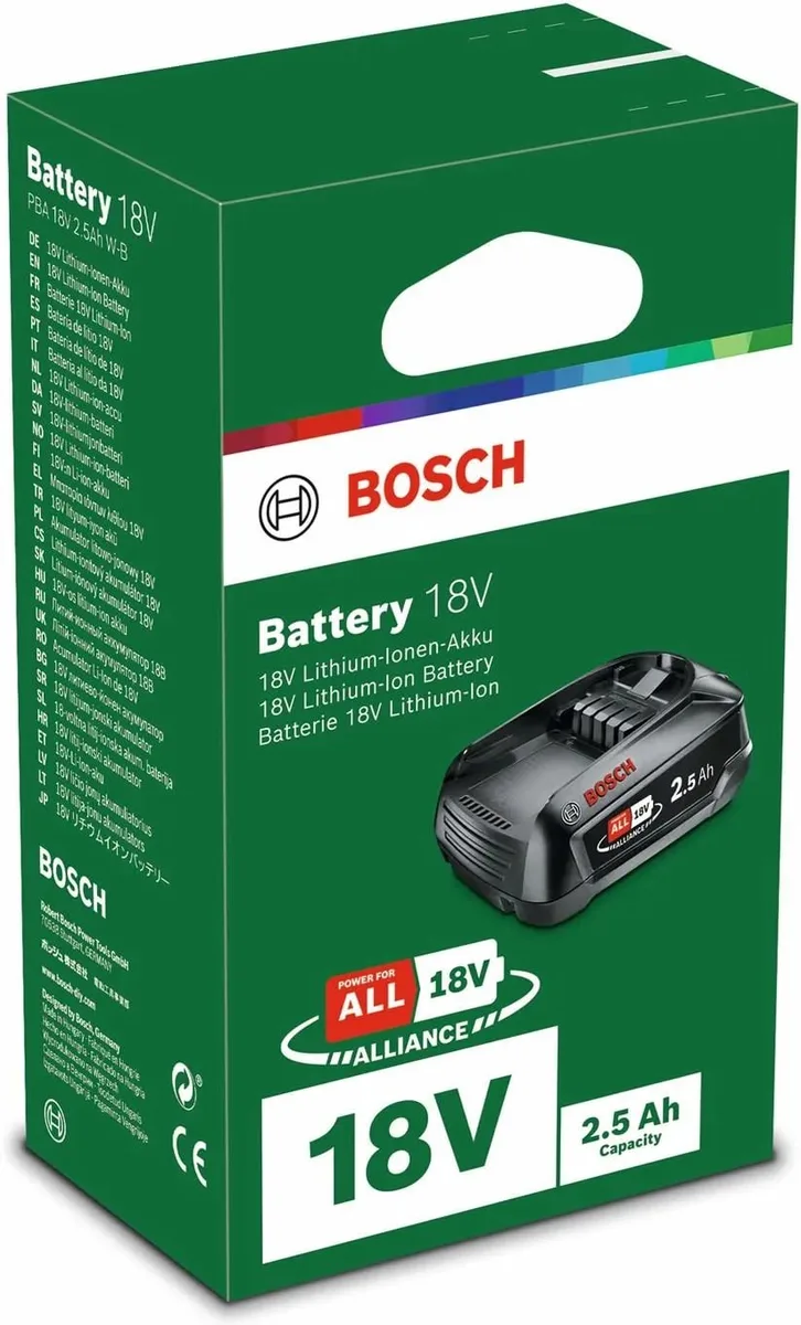 Акумулятор Bosch PBA 18В 2.5А·год легкий 0.3кг