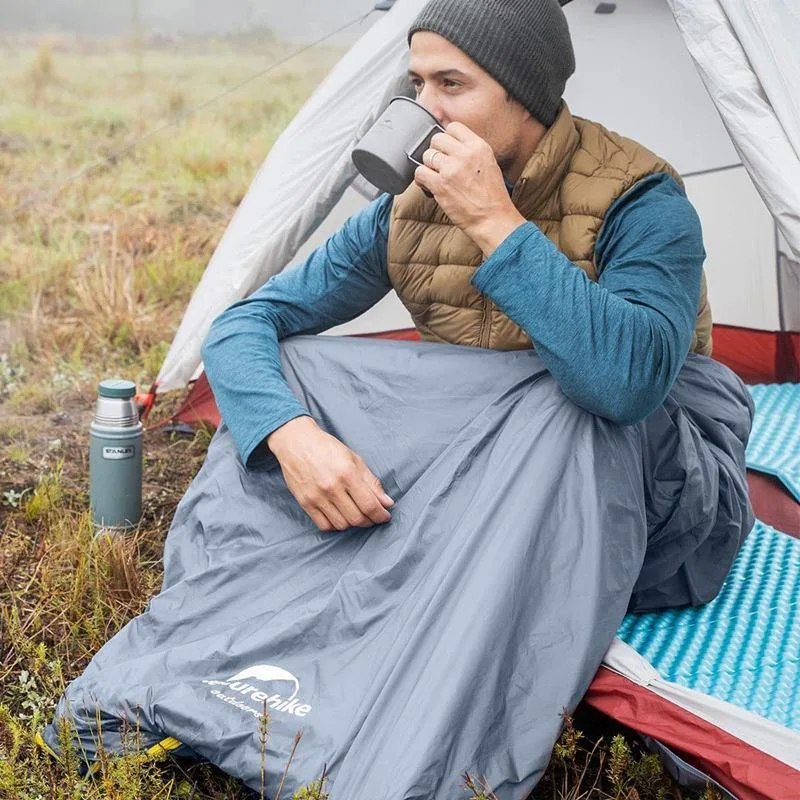 Спальник Naturehike нейлон 190х75 см світло-зелений 15°C літо 680 г