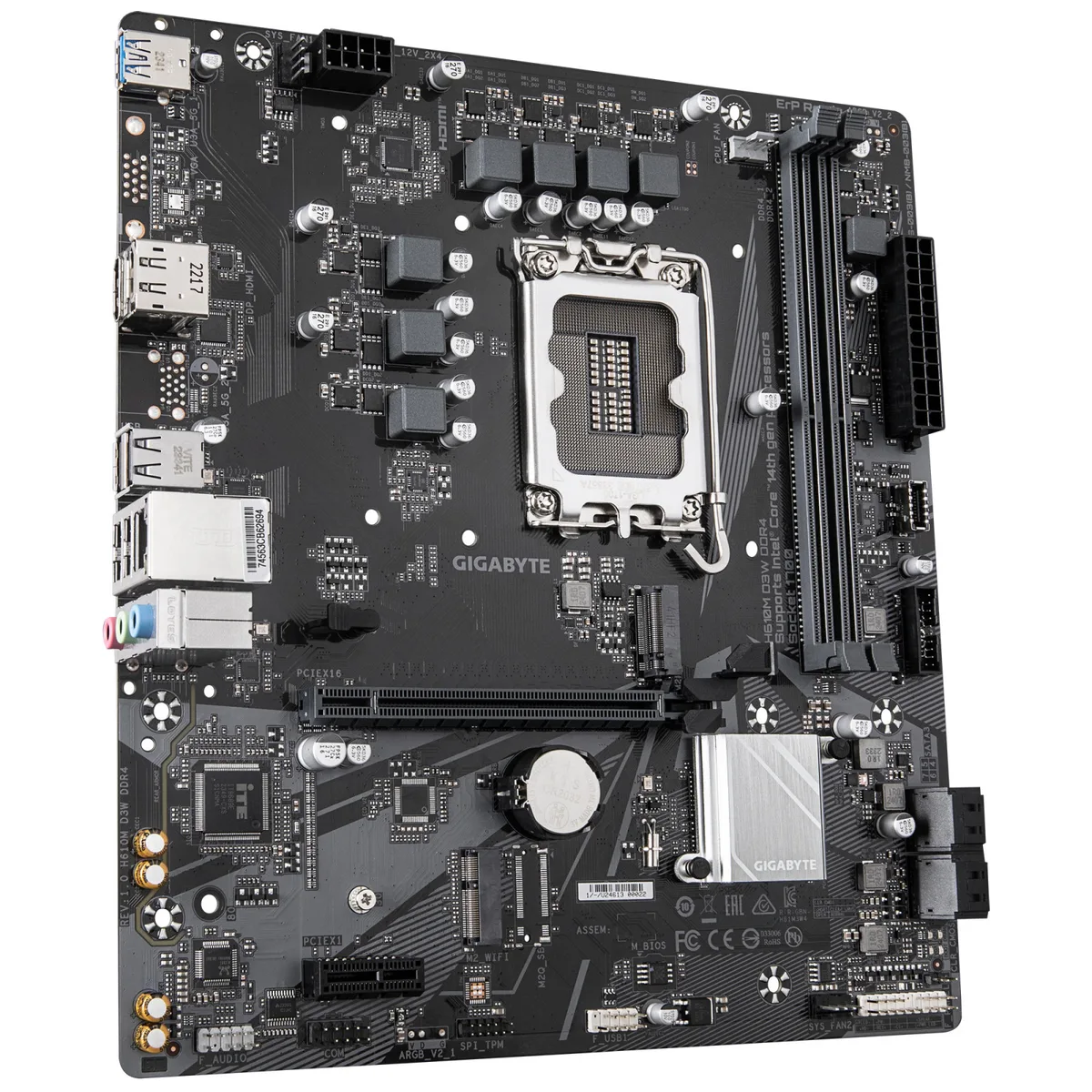Материнська плата GIGABYTE H610M D3W DDR4 s1700 H610 2xDDR4 HDMI DP mATX