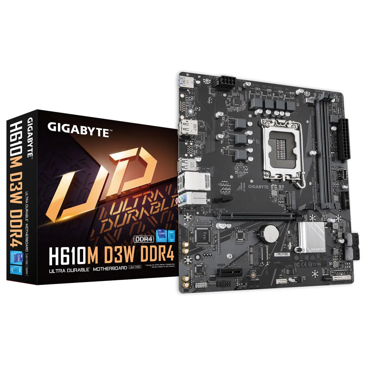 Материнська плата GIGABYTE H610M D3W DDR4 s1700 H610 2xDDR4 HDMI DP mATX