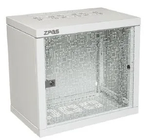 Шкаф ZPAS 19", 12U, Z-BOX, с заменяемыми боковыми стенками, 600х600 мм, максимальная нагрузка 100 кг, серый.