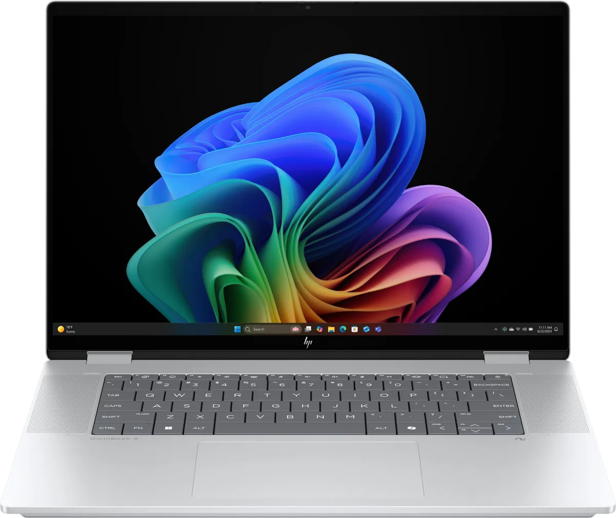 Ноутбук HP OmniBook X Flip x360 16-as0000ua 16" 3K OLED Touch, Intel U7-258V, 32GB, F1TB, UMA, Win11, сріблястий