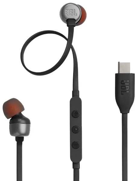 Гарнітура JBL дротова силіконова 9 мм Чорна USB-C