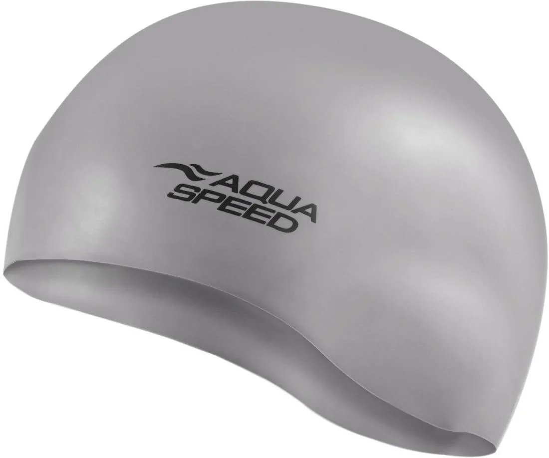 Шапка для плавання Aqua Speed силіконова OSFM сірий