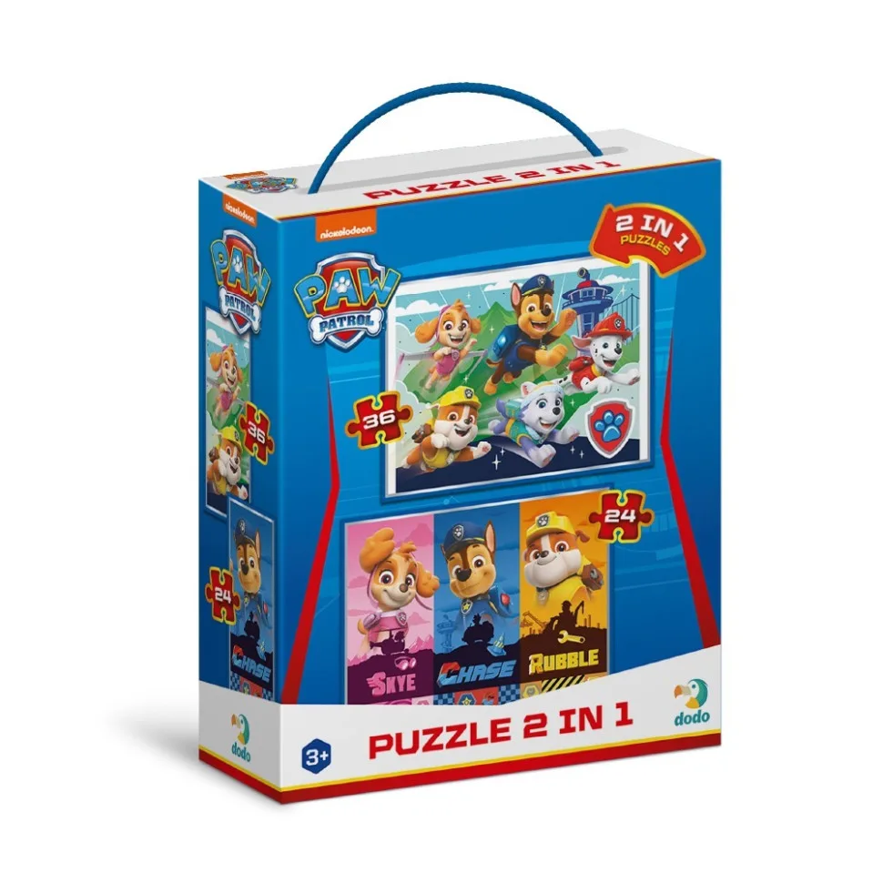 Дитячий пазл DoDo Toys 2 в 1 24 36 елементів картонний багатоколірний