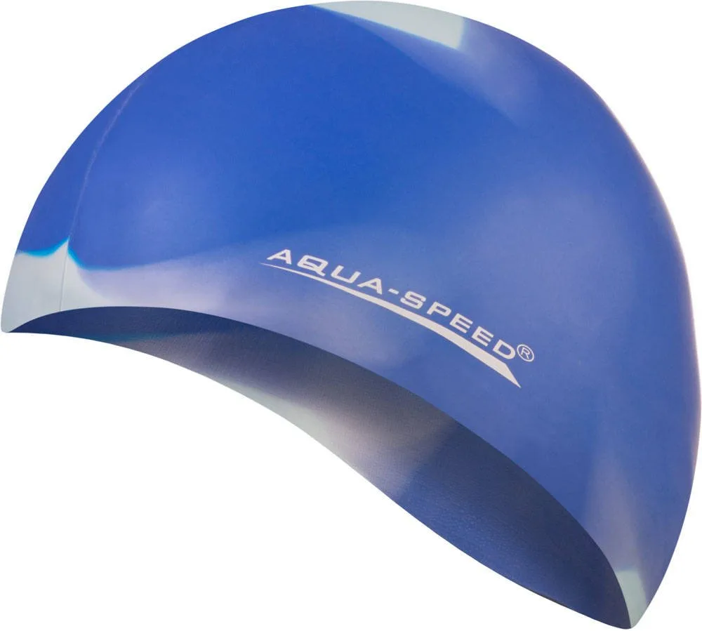 Шапка для плавания AQUA SPEED силикон OSFM мультиколор