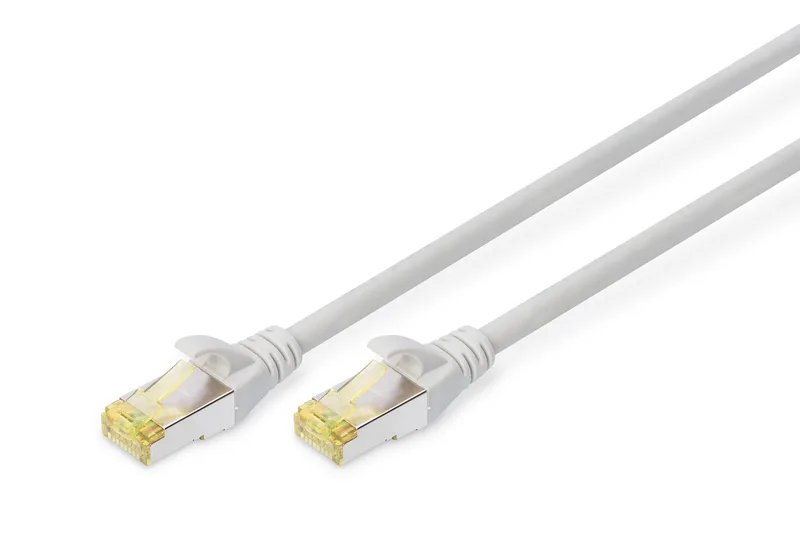 Патч-корд DIGITUS CAT 6a S-FTP, 15м, AWG 26/7, Cu, LSZH, сірий