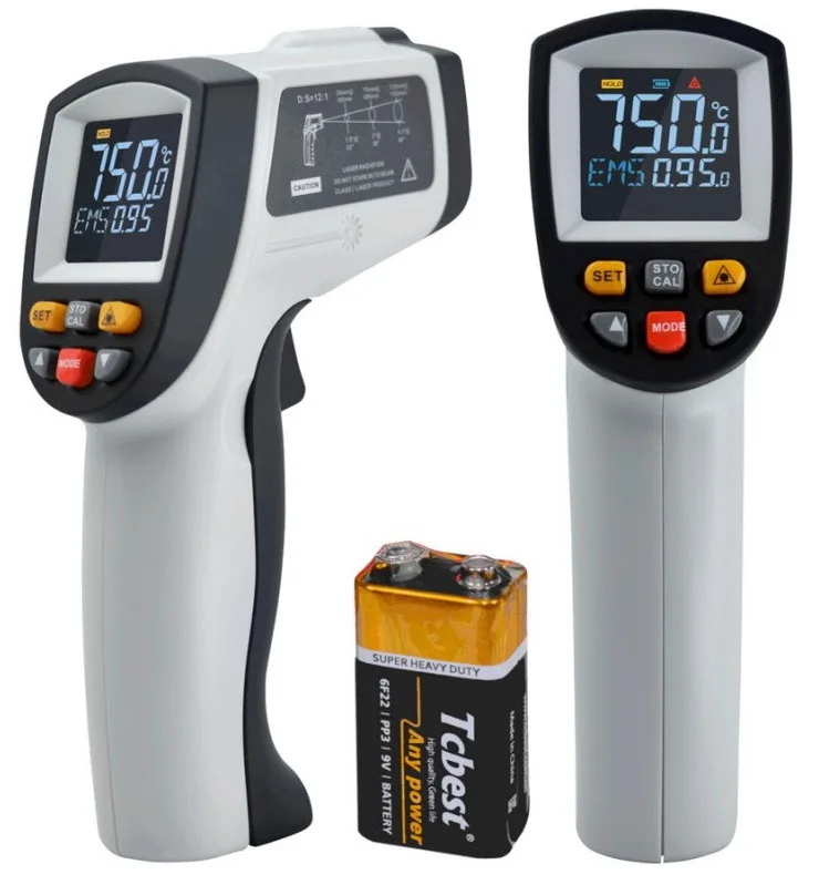 Пирометр инфракрасный Benetech GT750 -50-750 °C цветной ЖК дисплей 12:1