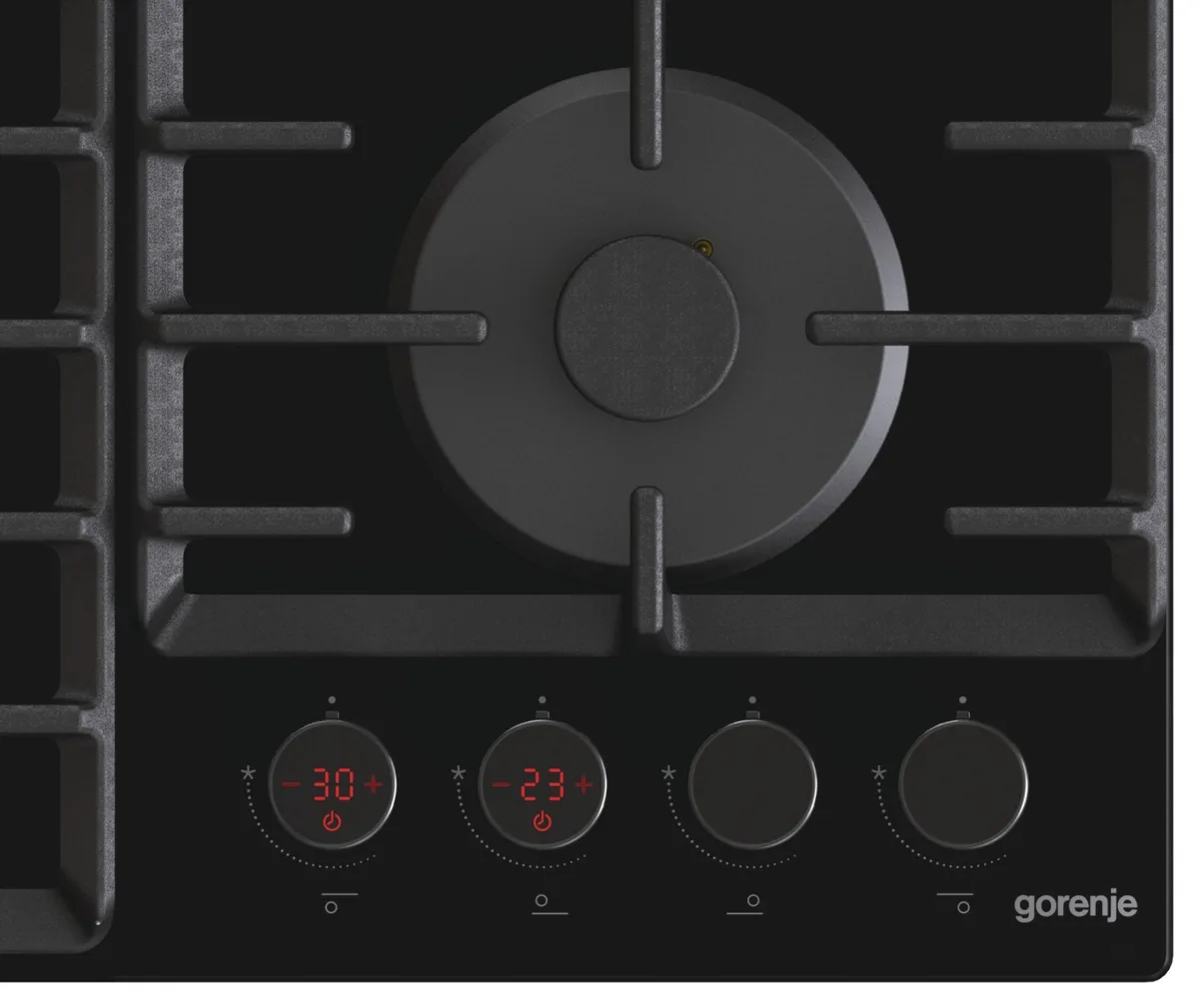 Газова варильна поверхня Gorenje загартоване скло 60х52 см чорна 4 конфорки