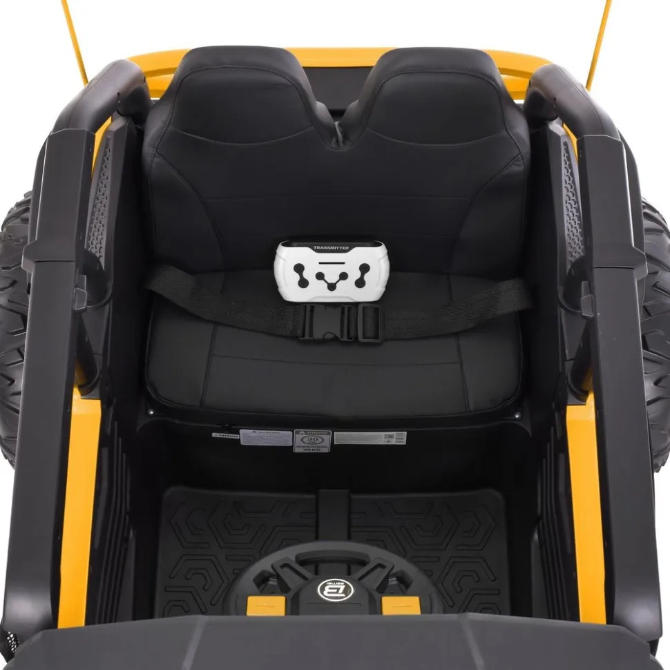 Дитячий електромобіль Bambi Racer екокожа джип 122 см чорний