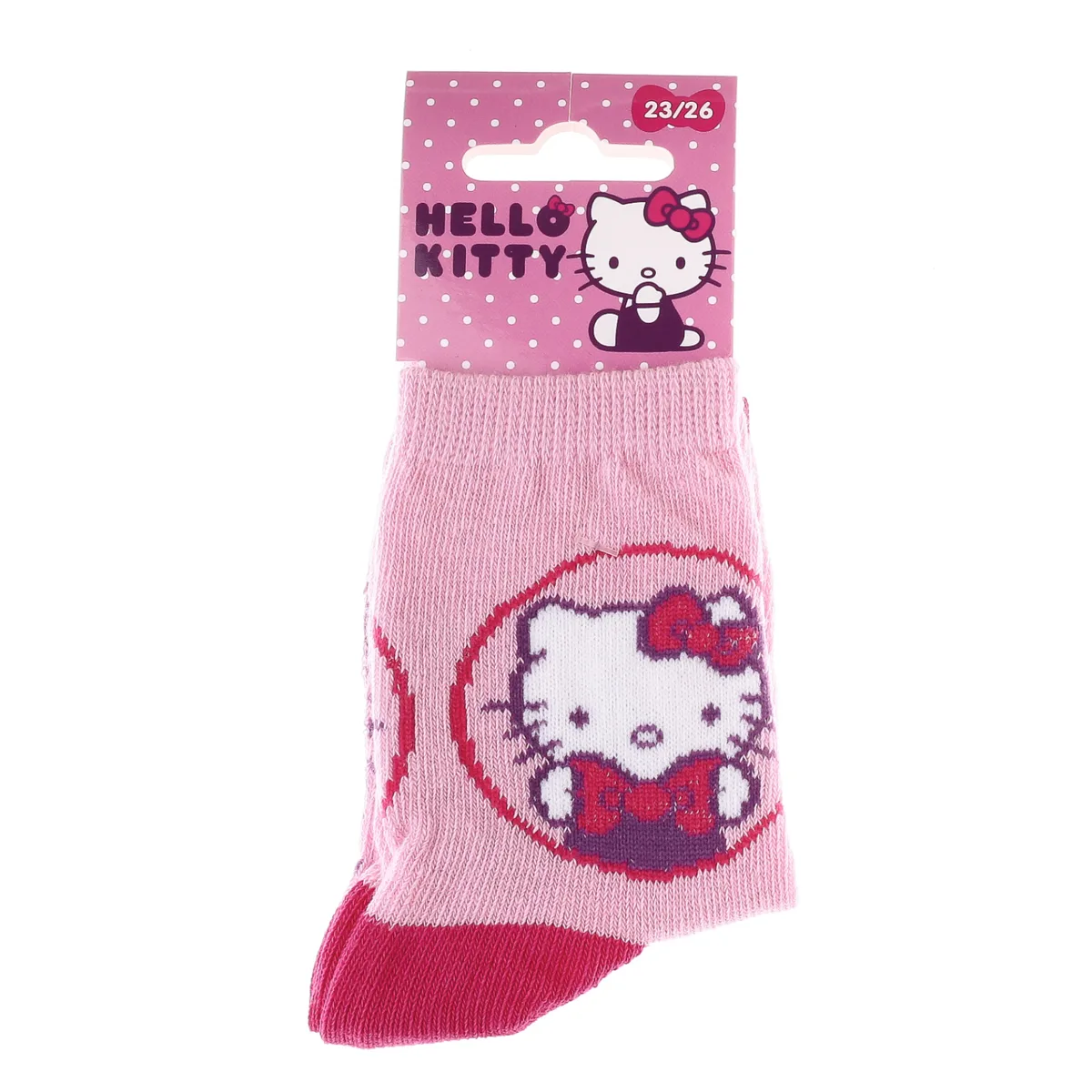 Шкарпетки HELLO KITTY бавовна 19-22 блідо-рожевий