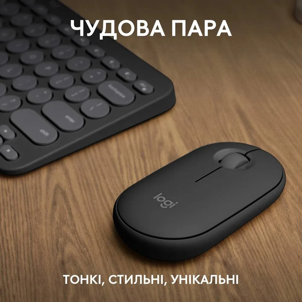 IT набор Logitech Клавиатура и мышь пластик 124х59х107 мм Серый