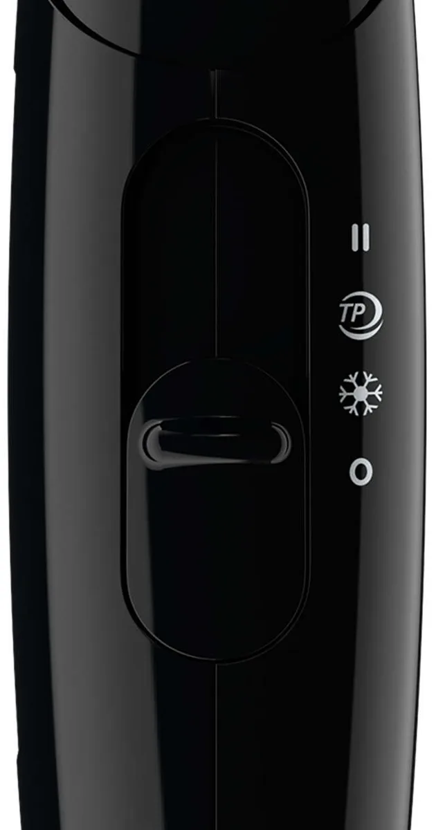 Фен Philips компактный 1200 Вт черный с холодным воздухом и складной ручкой.