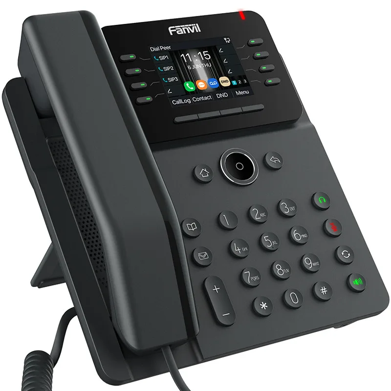 Телефон IP Fanvil V62W 2xGE LAN, BT5.4, VPN L2TP, Wi-Fi, 12 SIP линий, 21 DSS клавиша, SW Linux, PoE, 2.8" цветной дисплей, черный.