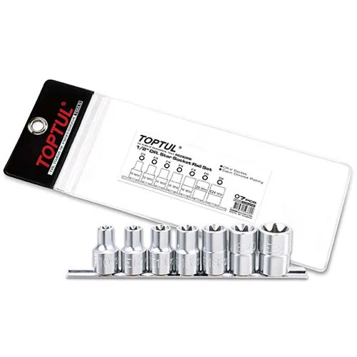 Набір головок TORX Toptul E10-E24 1/2" 7 шт метал